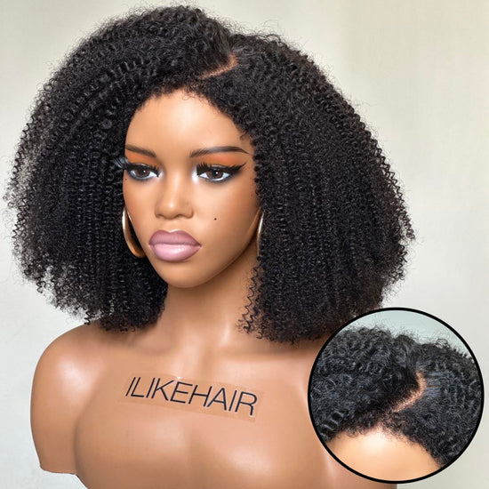 Perruque Bob Edges Naturels Wig Jerry Curly Closure