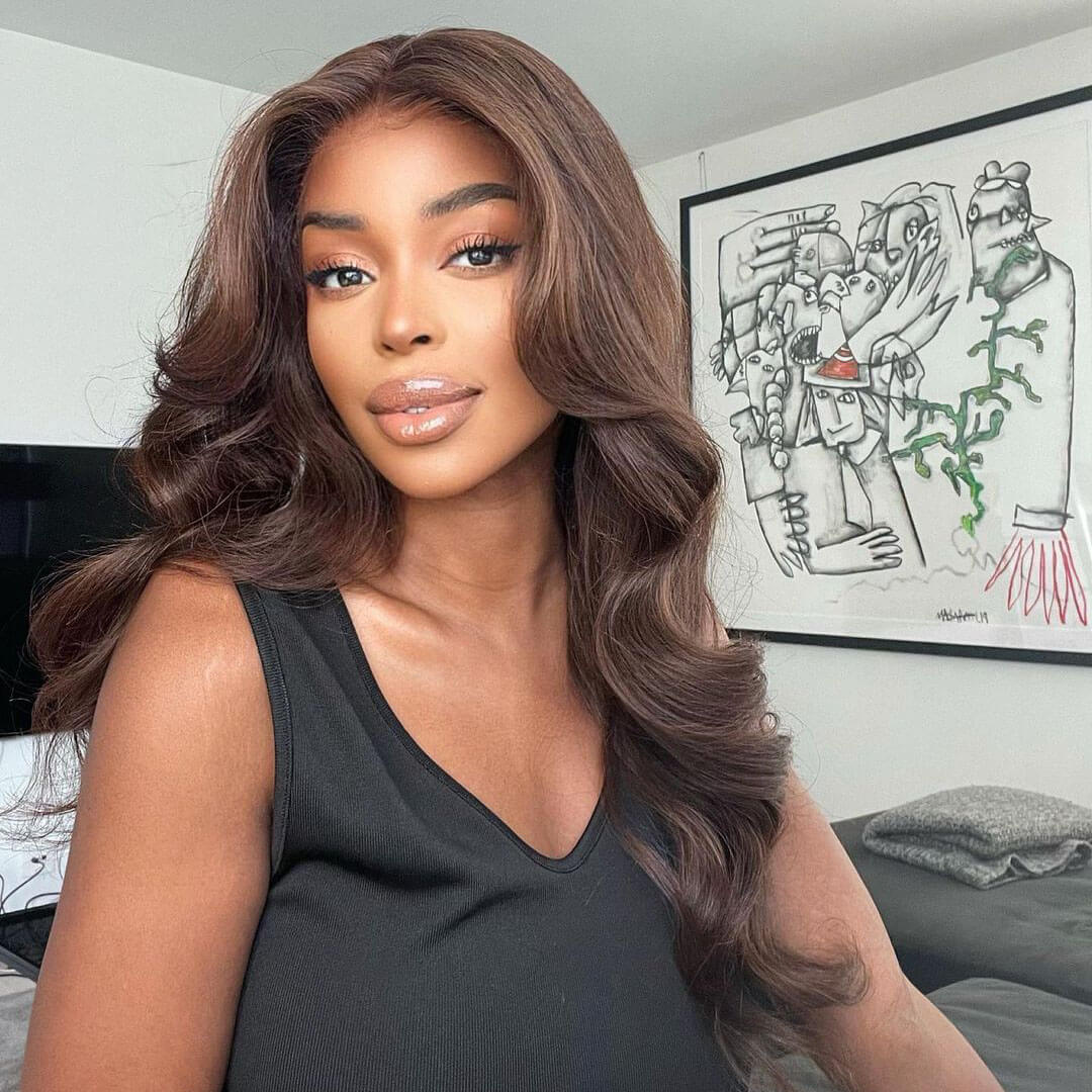 Perruque Lace Frontal Body Wave Brown