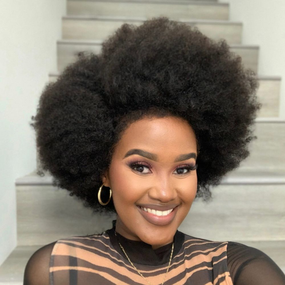 Perruque Bob en Dentelle HD avec Boucles Afro Kinky et Bords Frisés