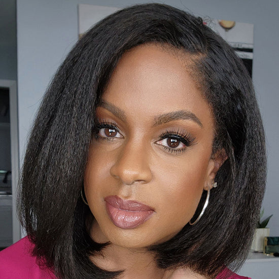 Short Bob Kinky Edges 13x4 HD Lace Frontal