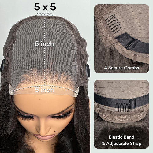 Perruque Lace Closure 5x5 en Couches