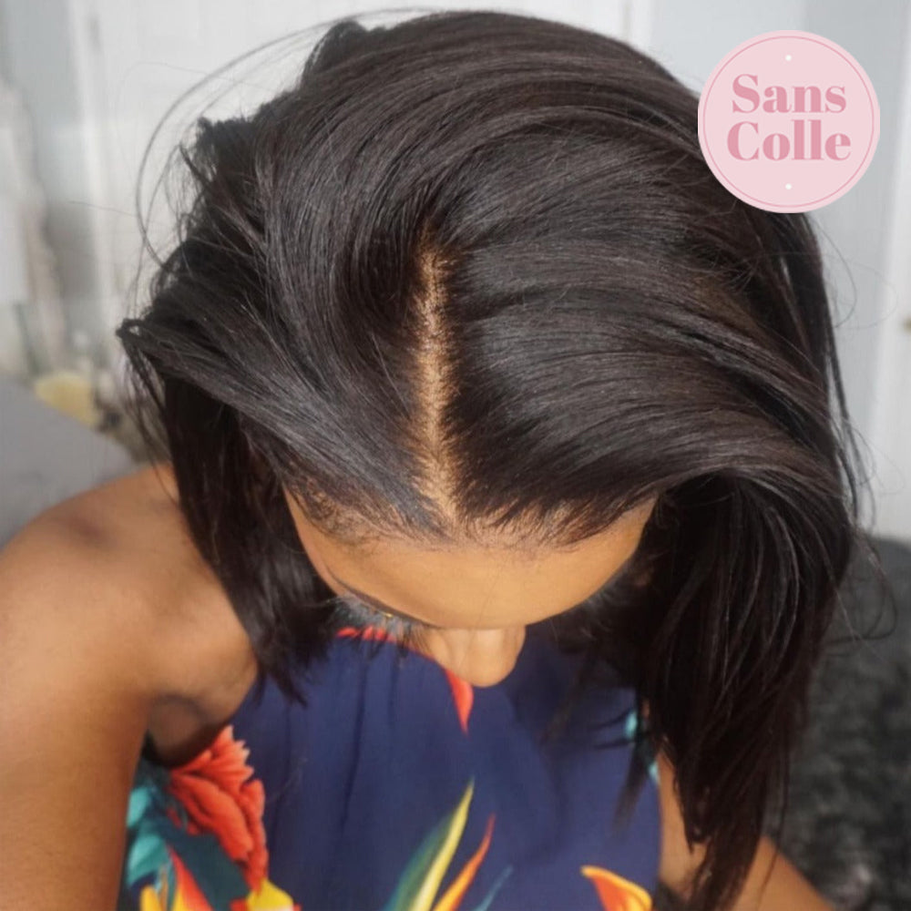 Perruque Malaisien Lace Frontal Bob Sans Colle