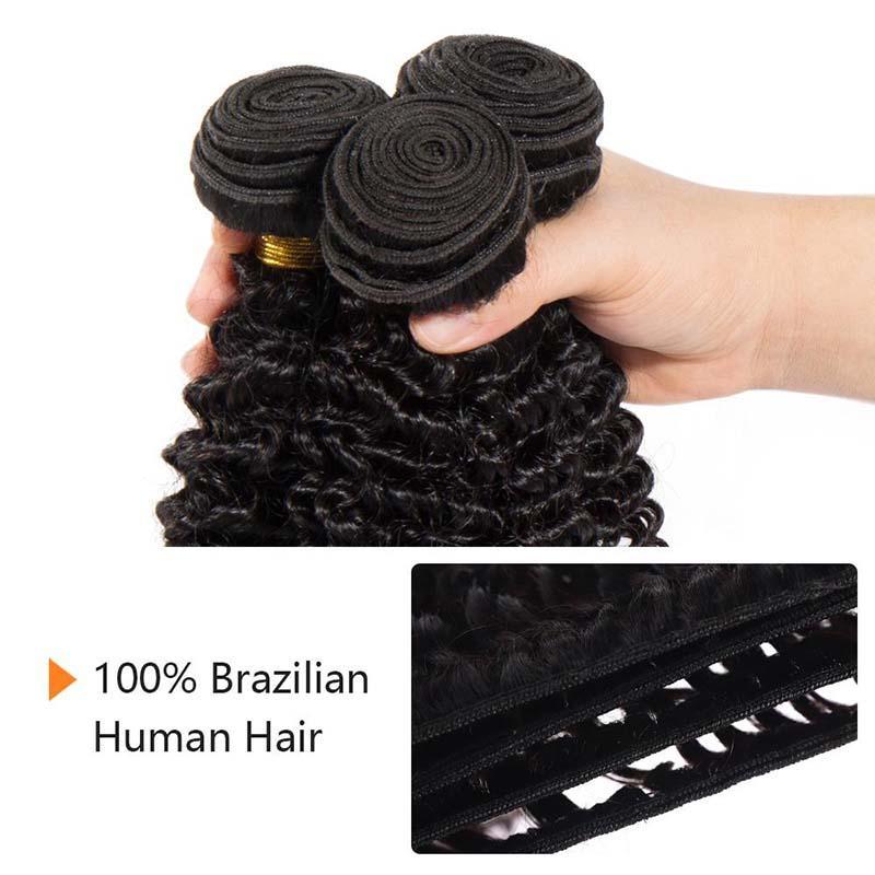 Tissage Kinky Curly 100% Cheveux Naturels - Lot 3 Paquets